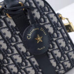 Christian Dior Medium D-Vibe Bowling Bag Dark Blue